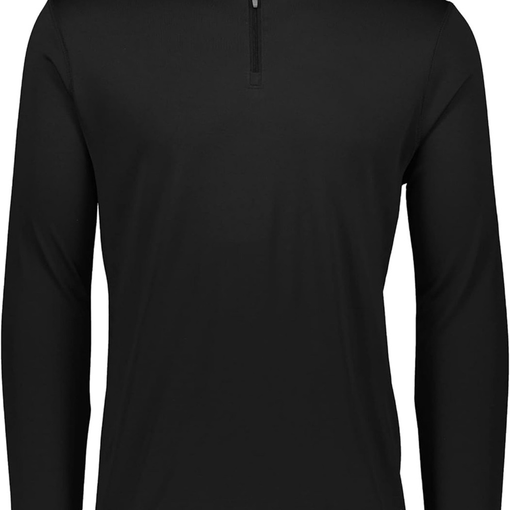 Alfani Black Long Sleeve Quarter-Zip Top